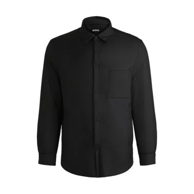 HUGO BOSS RELAXED-FIT PADDED OVERSHIRT IN WATER-REPELLENT FABRIC