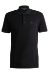 Hugo Boss Boss Cotton-piqué Polo Shirt In Black