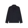 Hugo Boss Relaxed-fit Shirt In An Italian-made Linen Blend In Blue
