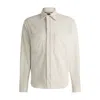Hugo Boss Boss Owen Tech Corduroy Performance Overshirt In White