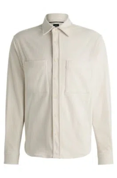 HUGO BOSS RELAXED-FIT SHIRT IN CORDUROY WITH KENT COLLAR