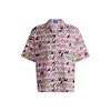 Hugo Boss Relaxed-fit Shirt In Printed Cotton Poplin In Black
