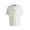 Hugo Boss Lars Cotton Boxy Shirt In White