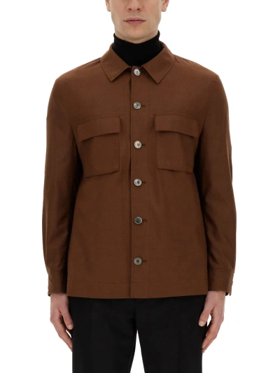 Hugo Boss Relaxed Fit Shirt In Brown