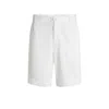 Hugo Boss Relaxed-fit Shorts In Stretch-cotton Twill In White