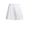 Hugo Boss Relaxed-fit Shorts With Front Pleats In White