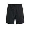 Hugo Boss Relaxed-fit Shorts With Geometric Logos In Black