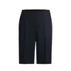 Hugo Boss Relaxed-fit Shorts With Wide Leg In Blue