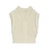 Hugo Boss Relaxed-fit Sleeveless Top In Structured Italian Yarn In White