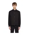 Hugo Boss Relaxed-fit Snap Casual Jacket In Black