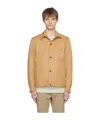 Hugo Boss Relaxed-fit Snap Casual Jacket In Brown