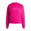 Hugo Boss Relaxed-fit Sweatshirt With Retro Logo In Pink
