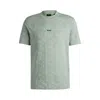Hugo Boss Relaxed-fit T-shirt In Cotton With Circle Jacquard In Green