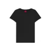 Hugo Boss Relaxed Fit T-shirt In Cotton With Cut-logo Print In Black