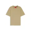 Hugo Boss Relaxed-fit T-shirt In Cotton With Logo Print In Neutral