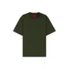 Hugo Boss Relaxed-fit T-shirt In Cotton With Logo Print In Green