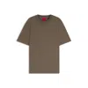 Hugo Boss Relaxed-fit T-shirt In Cotton With Logo Print In Brown
