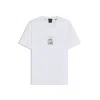 Hugo Boss Relaxed-fit T-shirt In Stretch Cotton With Photo Print In White