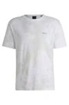 Hugo Boss Relaxed-fit T-shirt With Decorative Reflective Print In White