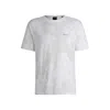 Hugo Boss Relaxed-fit T-shirt With Decorative Reflective Print In White