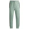 Hugo Boss Relaxed-fit Tracksuit Bottoms With Jacquard-woven Circles In Green