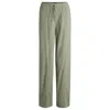 Hugo Boss Relaxed-fit Trousers In Cotton Canvas In Green