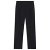 Hugo Boss Relaxed-fit Trousers In Melange Wool In Black