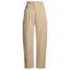Hugo Boss Womens Boss Patch-pocket Straight-leg Mid-rise Stretch-cotton Trousers In Beige
