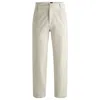 Hugo Boss Boss Perin Stretch Cotton Chino Trousers In White