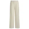 Hugo Boss Relaxed-fit Trousers In Wool In White