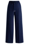 Hugo Boss Relaxed-fit Trousers With A Wide Leg In Light Blue