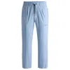 Hugo Boss Relaxed-fit Trousers With Double-monogram Badge In Blue