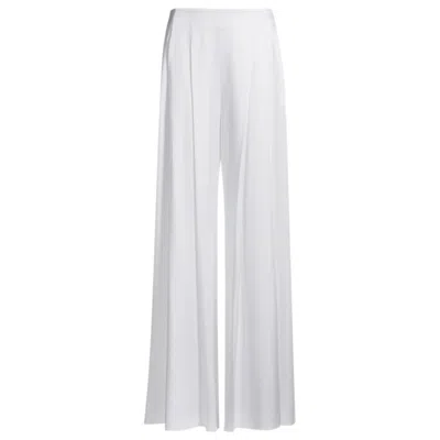 Hugo Boss Relaxed-fit Trousers With Front Pleats In White