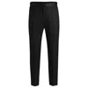 Hugo Boss Relaxed-fit Tuxedo Trousers In Wool With Silk Trims In Black