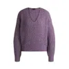 Hugo Boss Relaxed-fit V-neck Sweater In A Ribbed Knit In Multi