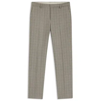 Hugo Boss Relaxed-fit Wrapped Pants In Stretch Fabric In Brown