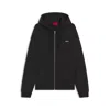Hugo Boss Relaxed-fit Zip-up Hoodie In Cotton Terry In Black
