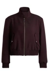 HUGO BOSS RELAXED-FIT ZIP-UP JACKET IN MELANGE TWILL