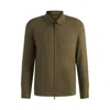 Hugo Boss Relaxed-fit Zipped Overshirt In A Linen Blend