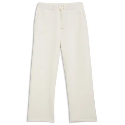 Hugo Boss Relaxed-fit Barrel-leg Pants In Double-layer Scuba Jersey In White
