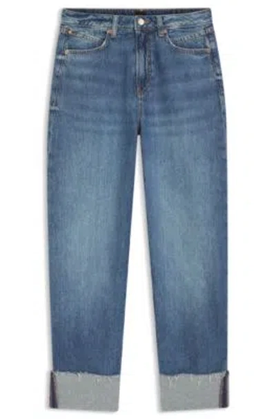 Hugo Boss Relaxed-fit Jeans With Balloon Leg In Blue