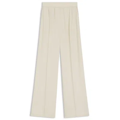Hugo Boss Relaxed-fit Trousers In Fluid Crepe In Neutral