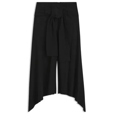 Hugo Boss Relaxed-fit Trousers In Wool-blend Gabardine In Black