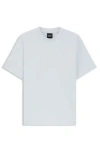 Hugo Boss Relaxed-fit T-shirt In Mercerized Cotton In Blue