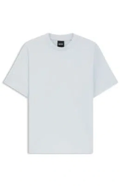 Hugo Boss Relaxed-fit T-shirt In Mercerized Cotton In Blue