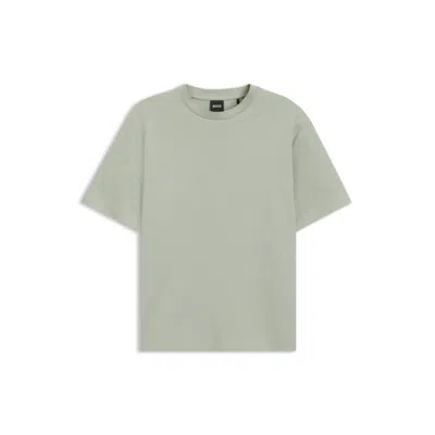 Hugo Boss Relaxed-fit T-shirt In Mercerized Cotton In Green
