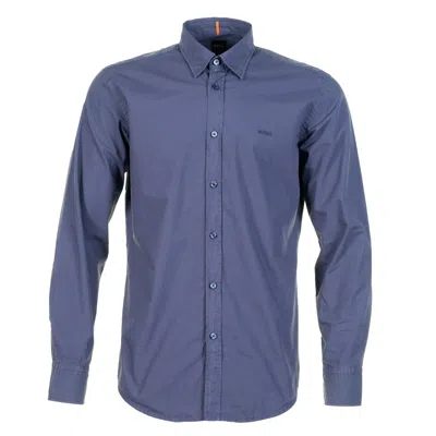 Hugo Boss Relegant 6 Long Sleeve Shirt 418 Navy In Blue