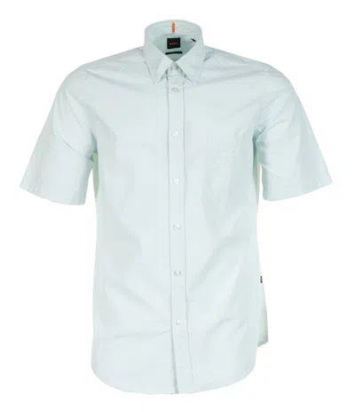 Hugo Boss Boss Relegant 6 Short Sleeve Shirt 474 Open Blue