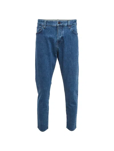 Pre-owned Hugo Boss Re.maine Bo Straight-leg Jeans In Blue