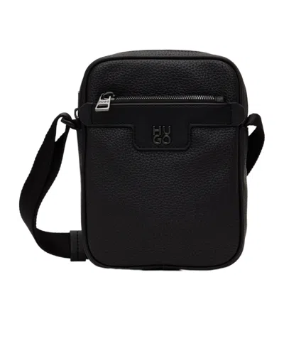 Hugo Boss Reporter Logo Crossbody Bag In Black